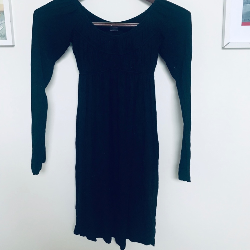 XS Black Stretch Dress with Empire Waist Lush